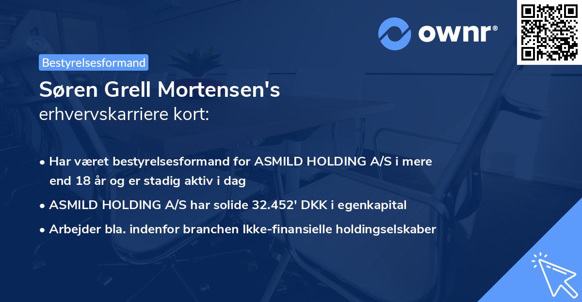 Søren Grell Mortensen's erhvervskarriere kort