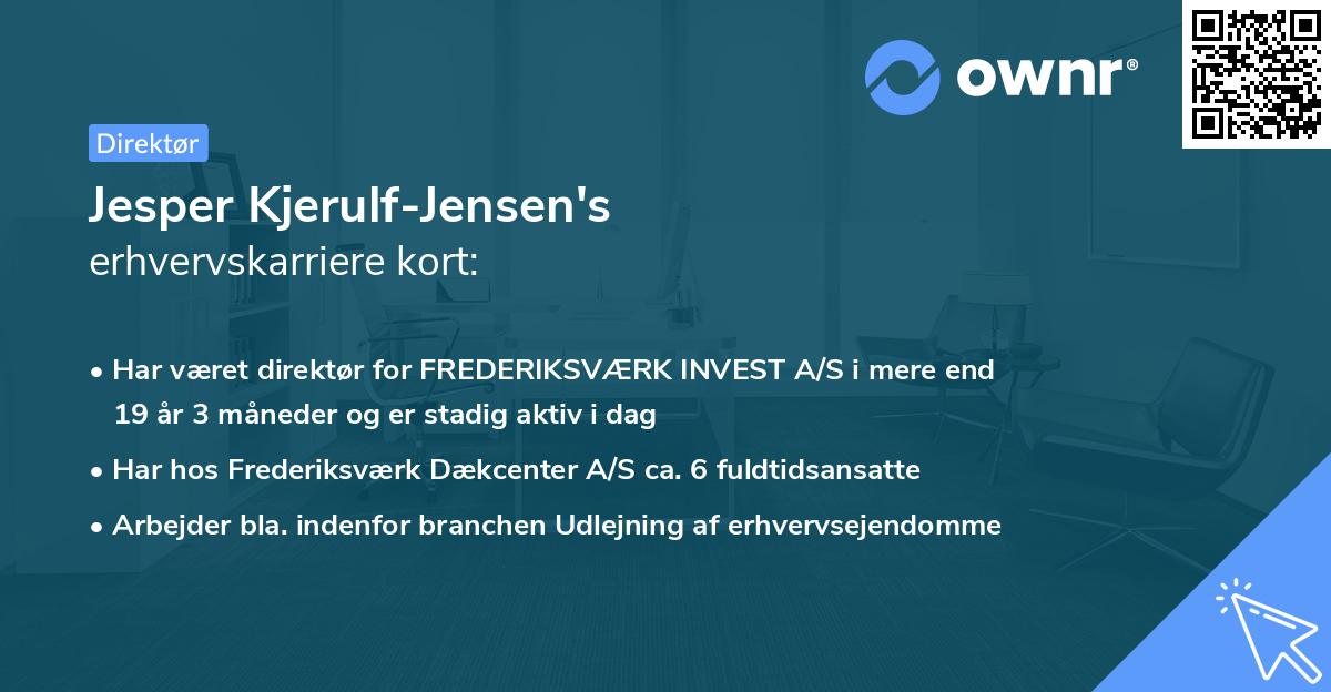 Jesper Kjerulf-Jensen's erhvervskarriere kort