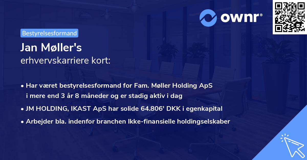 Jan Møller's erhvervskarriere kort