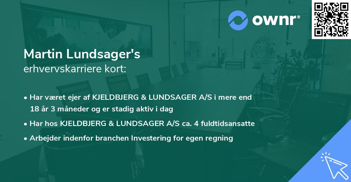 Martin Lundsager's erhvervskarriere kort