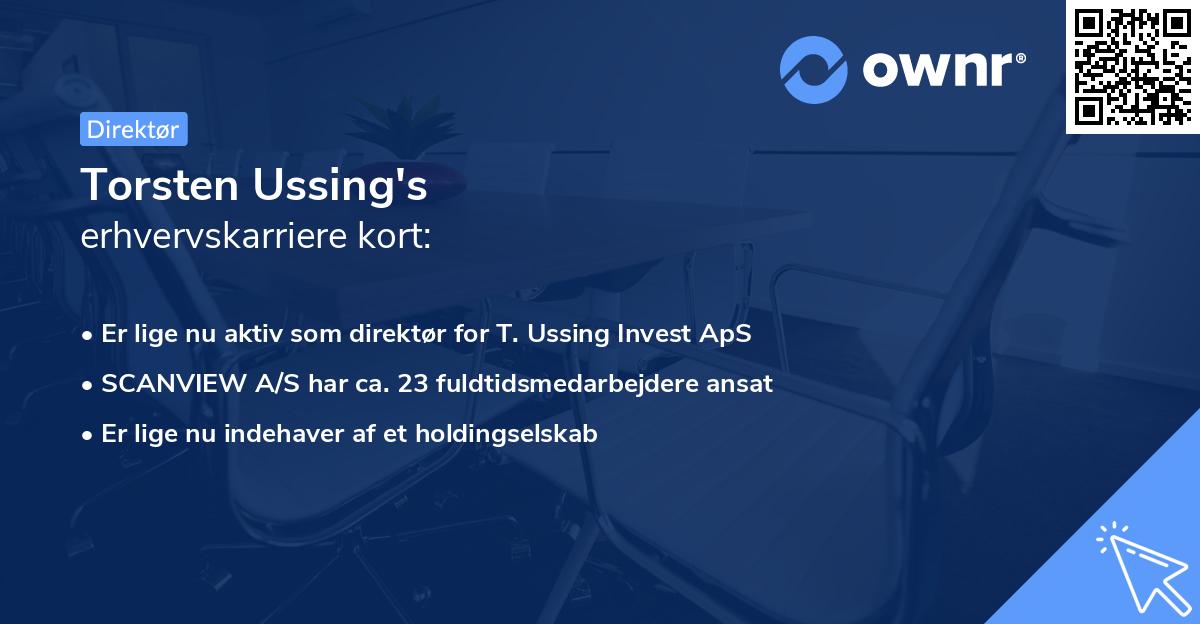 Torsten Ussing's erhvervskarriere kort