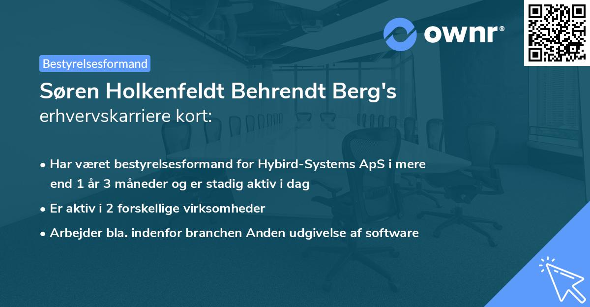 Søren Holkenfeldt Behrendt Berg's erhvervskarriere kort