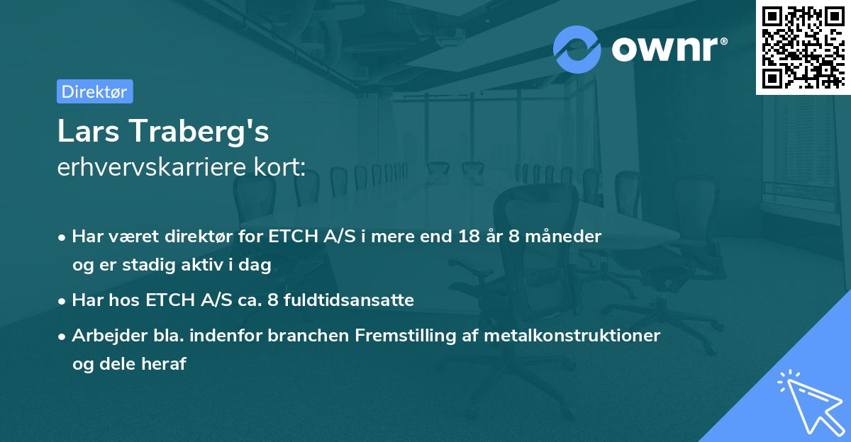 Lars Traberg's erhvervskarriere kort