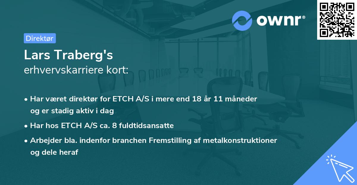 Lars Traberg's erhvervskarriere kort
