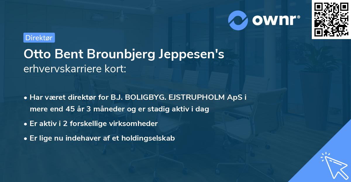 Otto Bent Brounbjerg Jeppesen's erhvervskarriere kort