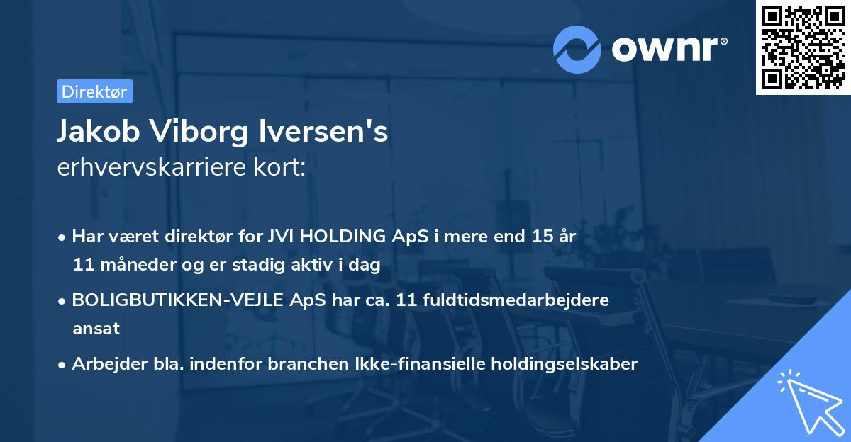 Jakob Viborg Iversen's erhvervskarriere kort