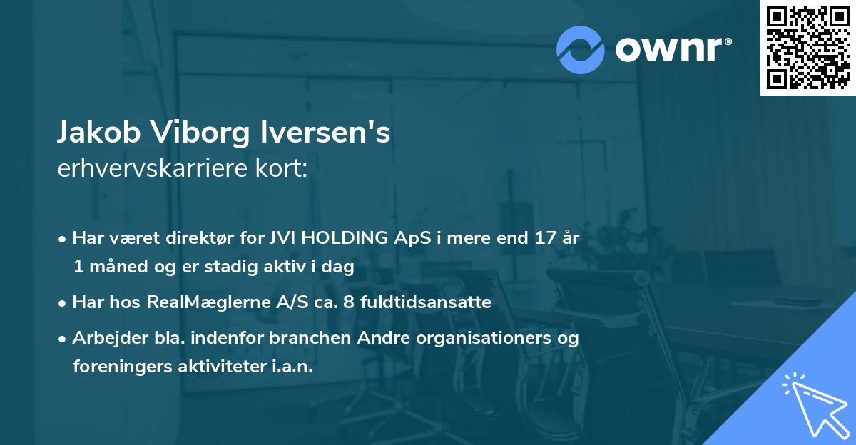 Jakob Viborg Iversen's erhvervskarriere kort