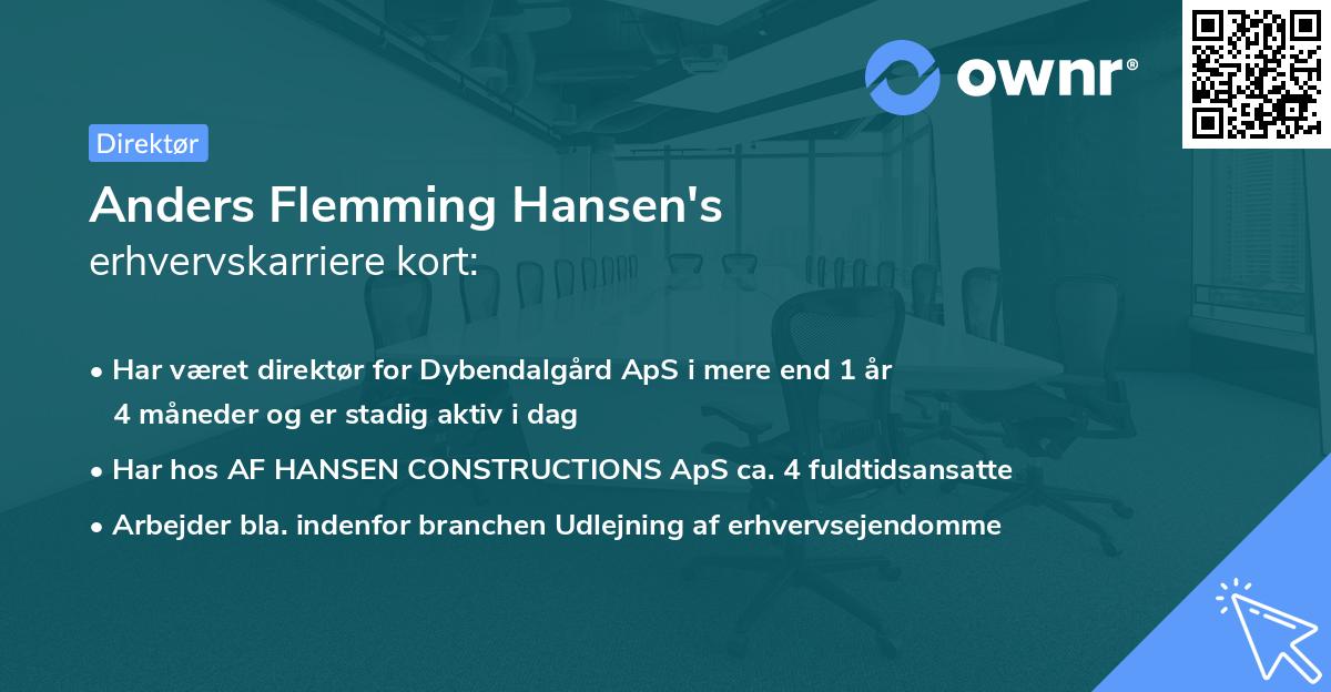 Anders Flemming Hansen's erhvervskarriere kort