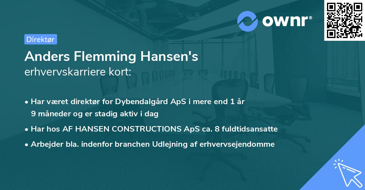 Anders Flemming Hansen's erhvervskarriere kort