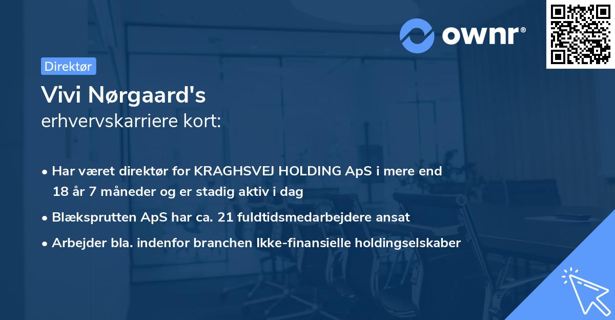 Vivi Nørgaard's erhvervskarriere kort