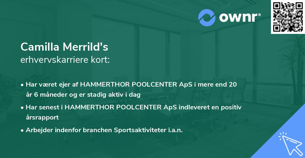 Camilla Merrild's erhvervskarriere kort