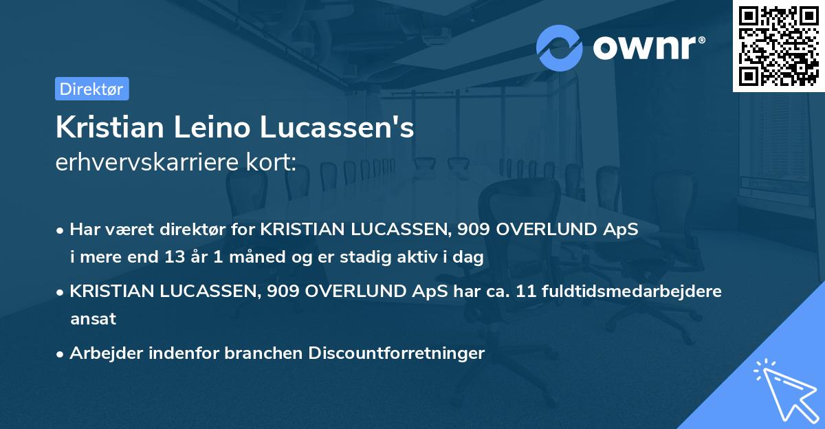 Kristian Leino Lucassen's erhvervskarriere kort