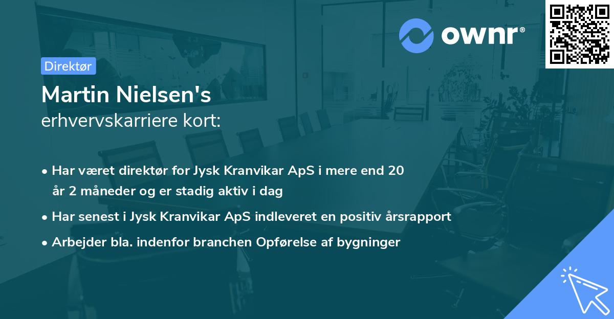 Martin Nielsen's erhvervskarriere kort