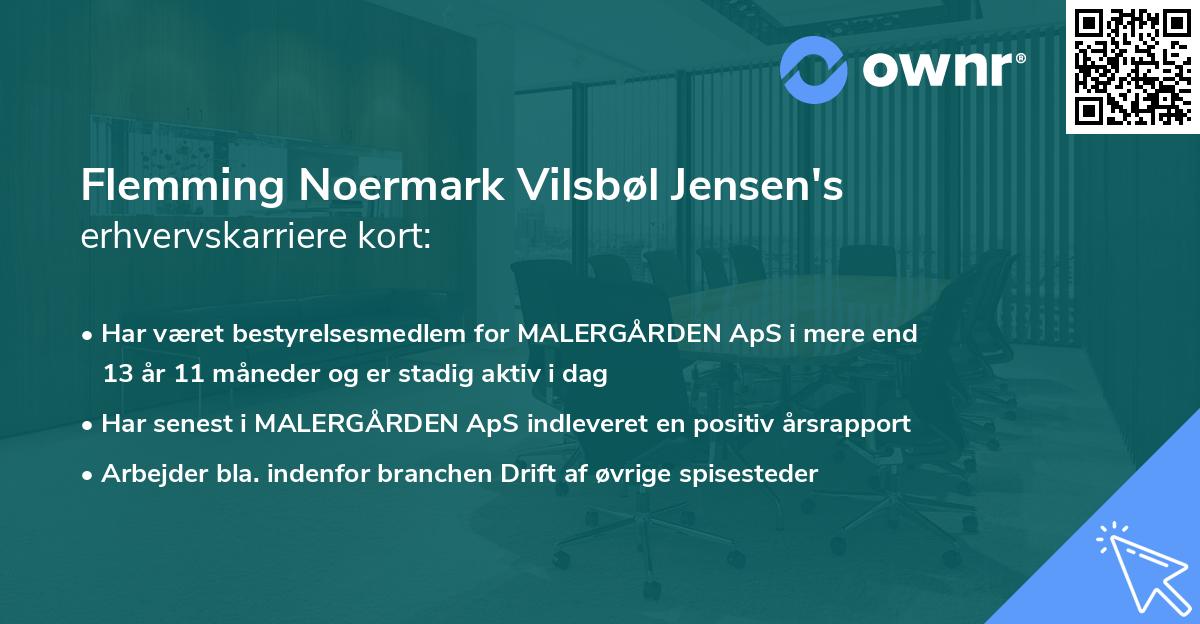 Flemming Noermark Vilsbøl Jensen's erhvervskarriere kort