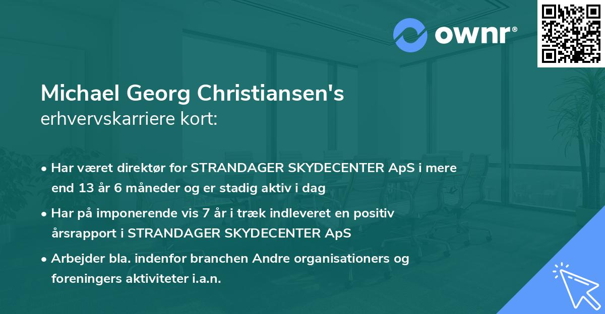 Michael Georg Christiansen's erhvervskarriere kort