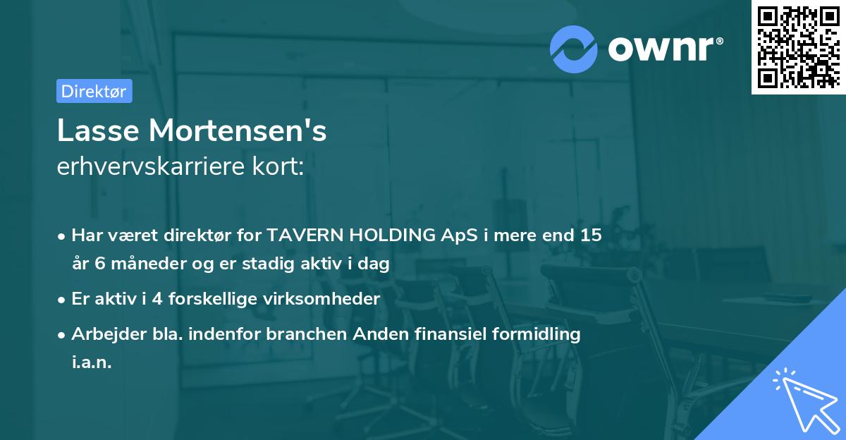 Lasse Mortensen's erhvervskarriere kort
