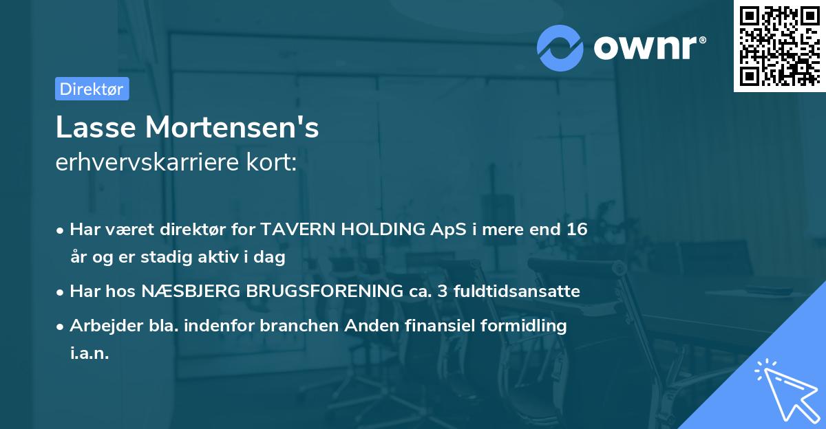 Lasse Mortensen's erhvervskarriere kort