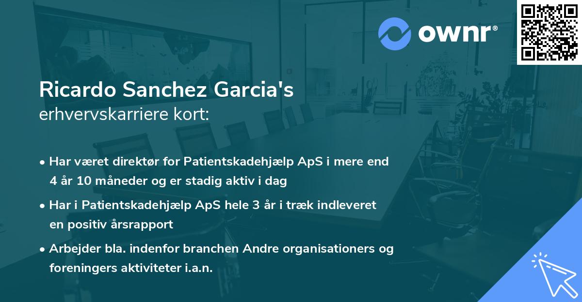 Ricardo Sanchez Garcia's erhvervskarriere kort
