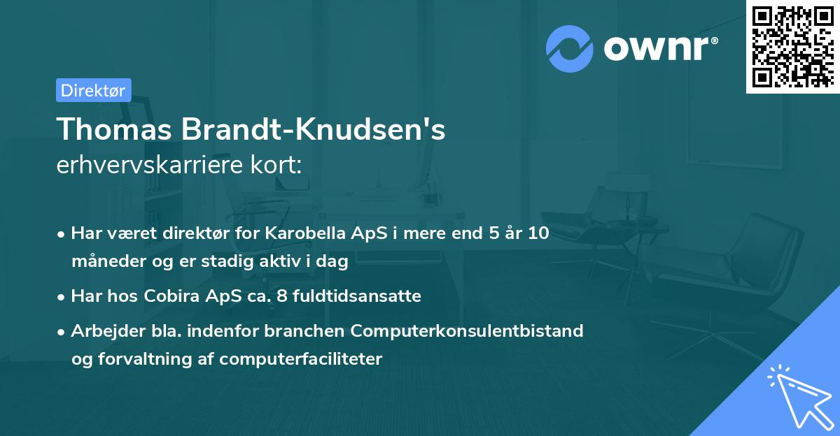 Thomas Brandt-Knudsen's erhvervskarriere kort