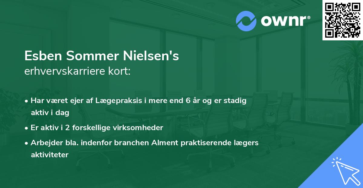 Esben Sommer Nielsen's erhvervskarriere kort