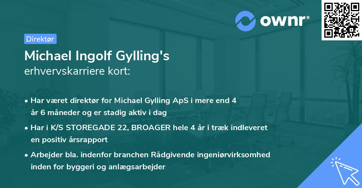 Michael Ingolf Gylling's erhvervskarriere kort