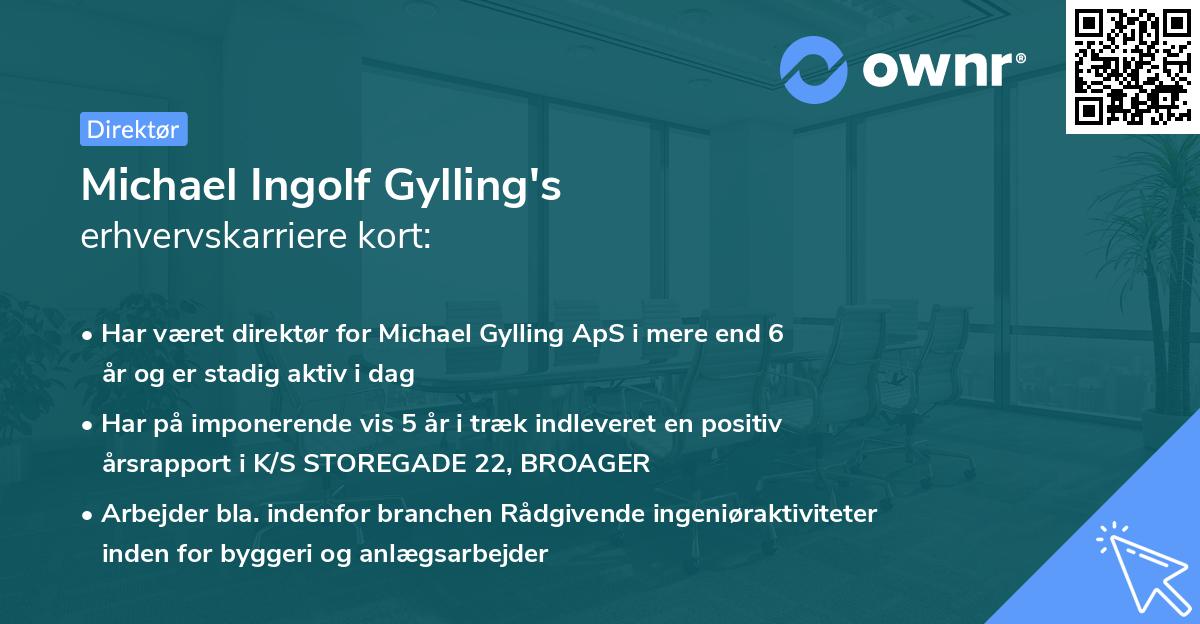 Michael Ingolf Gylling's erhvervskarriere kort