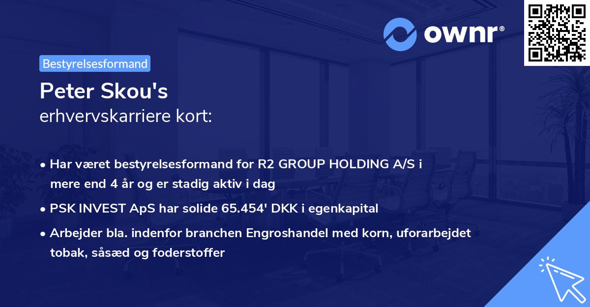Peter Skou's erhvervskarriere kort
