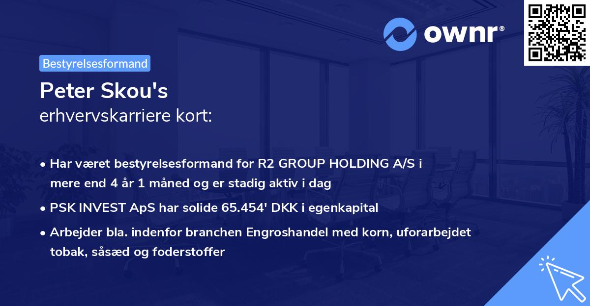 Peter Skou's erhvervskarriere kort