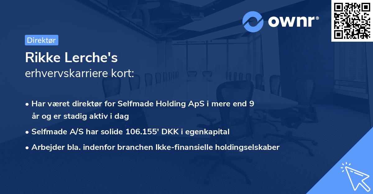 Rikke Lerche's erhvervskarriere kort