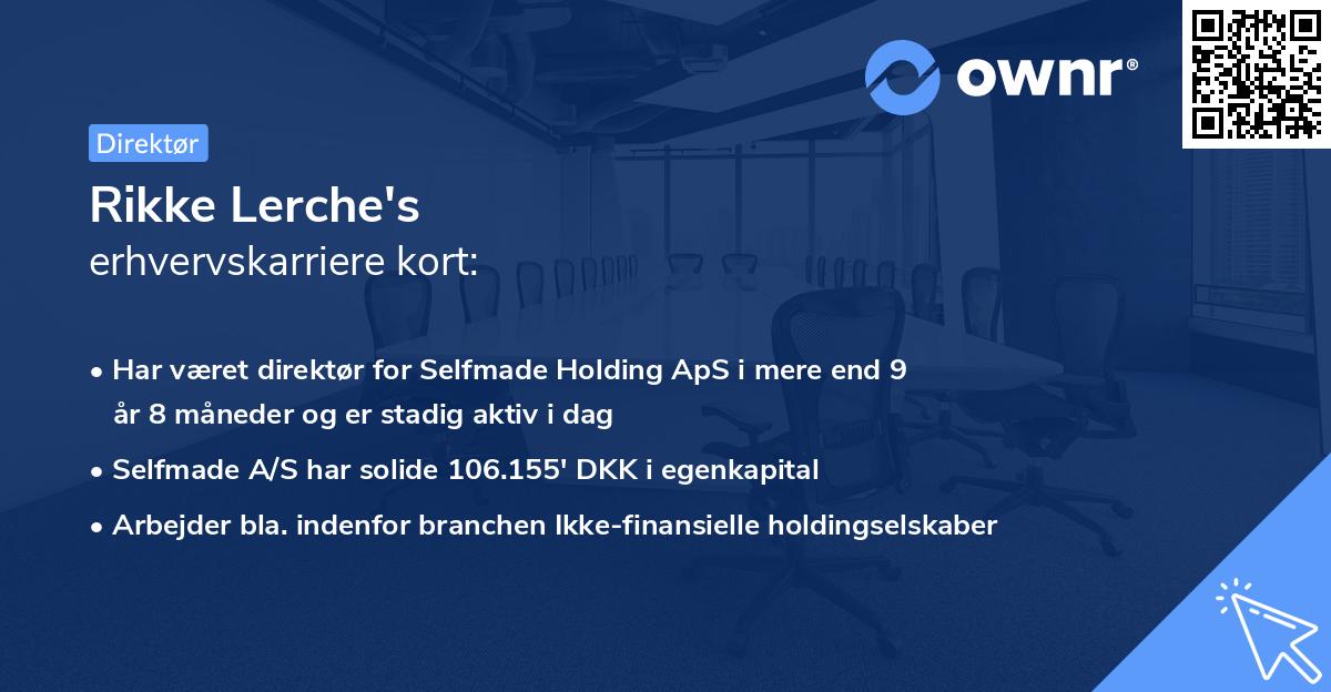 Rikke Lerche's erhvervskarriere kort