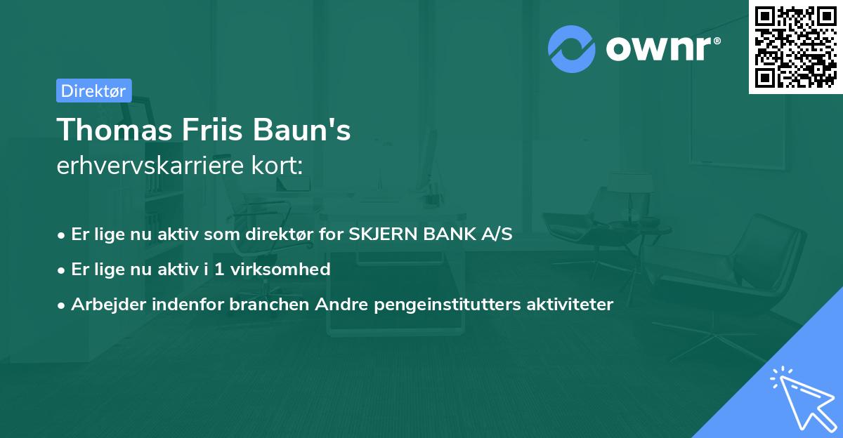 Thomas Friis Baun's erhvervskarriere kort