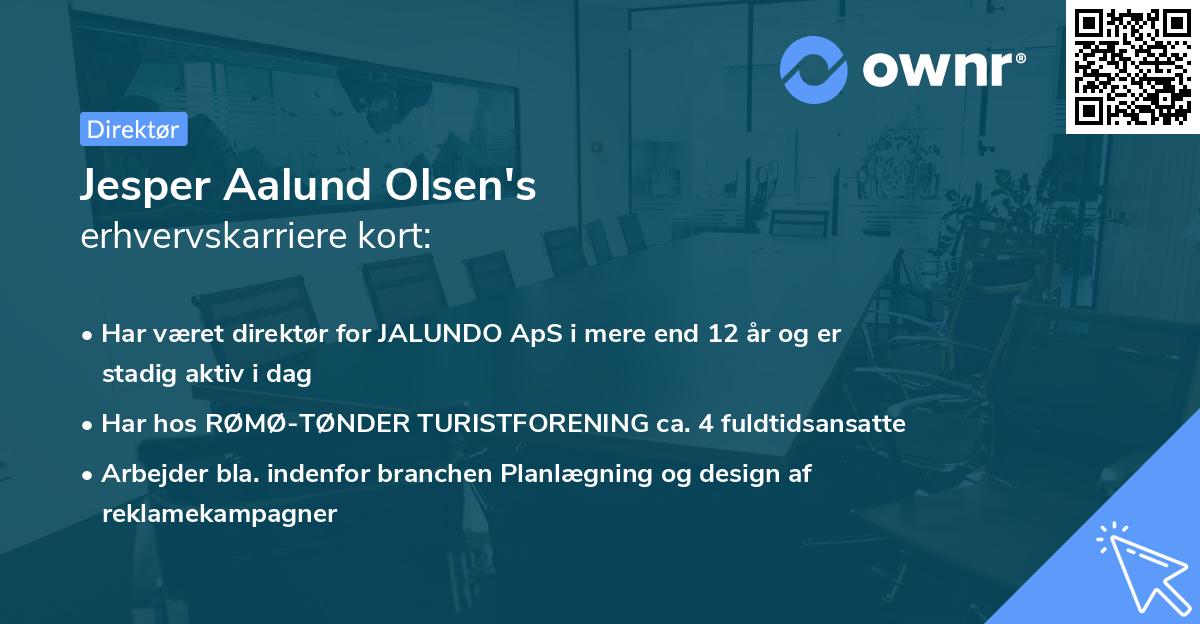 Jesper Aalund Olsen's erhvervskarriere kort