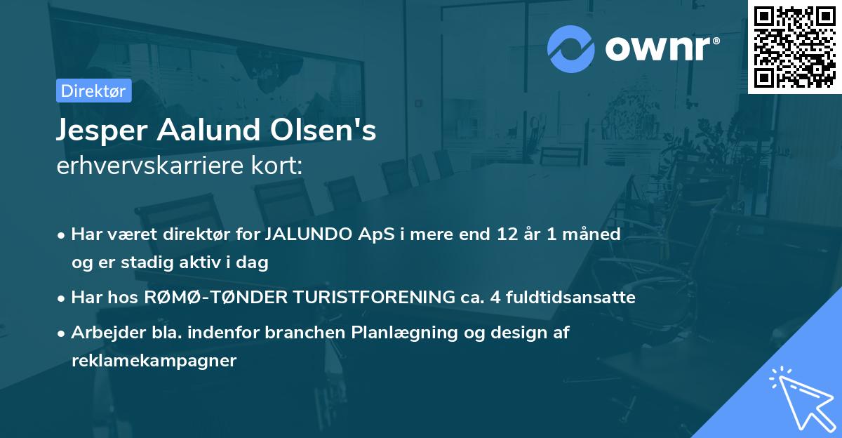 Jesper Aalund Olsen's erhvervskarriere kort