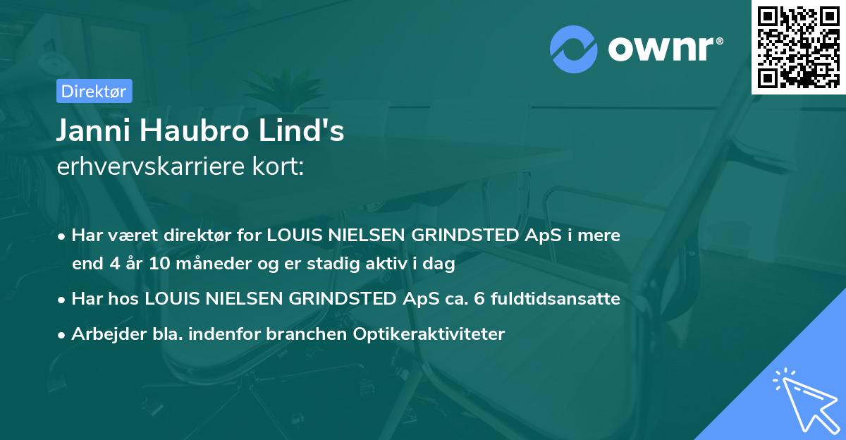Janni Haubro Lind's erhvervskarriere kort
