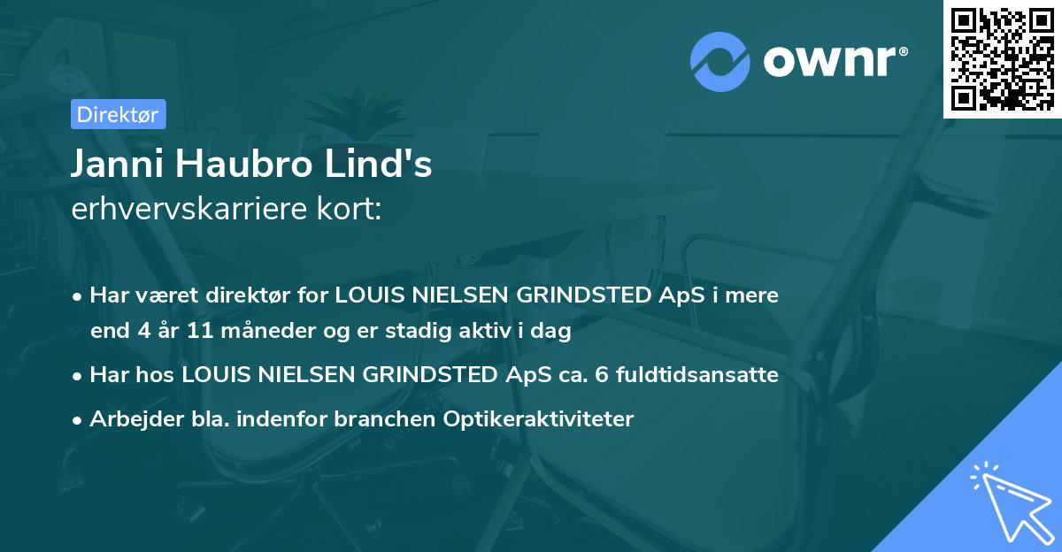 Janni Haubro Lind's erhvervskarriere kort