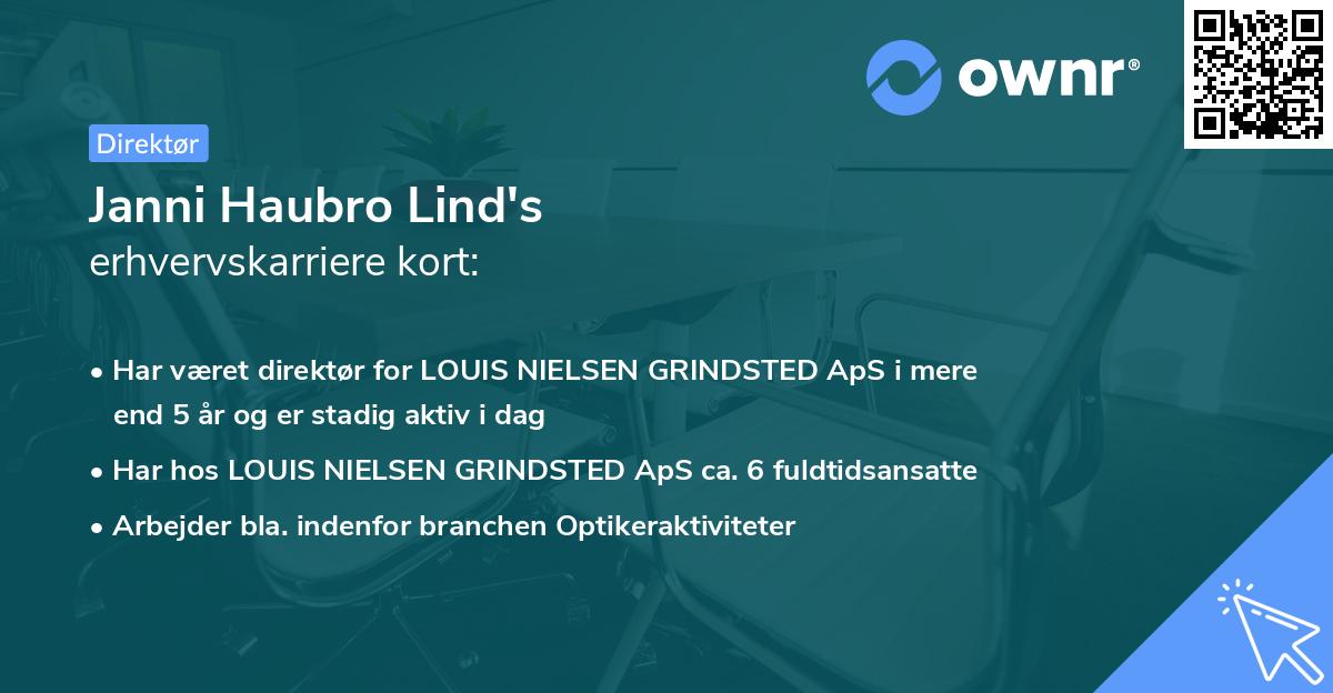 Janni Haubro Lind's erhvervskarriere kort
