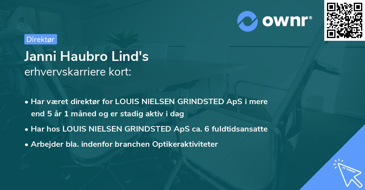 Janni Haubro Lind's erhvervskarriere kort