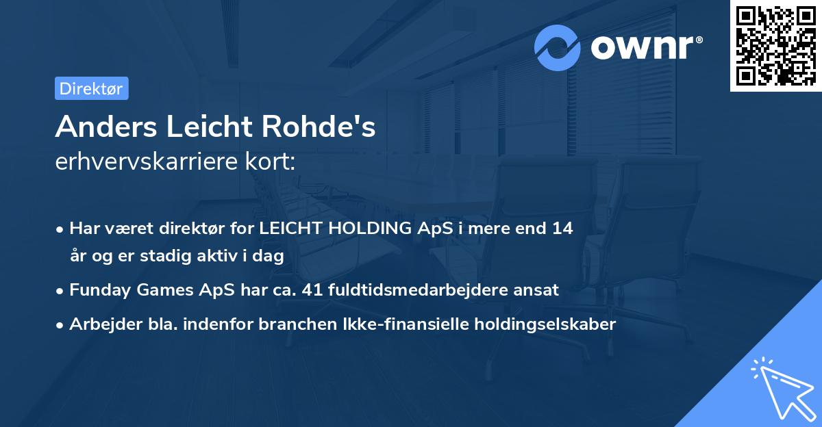 Anders Leicht Rohde's erhvervskarriere kort