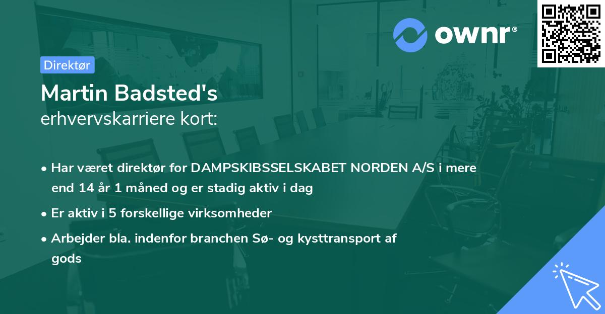 Martin Badsted's erhvervskarriere kort