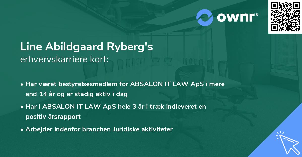 Line Abildgaard Ryberg's erhvervskarriere kort