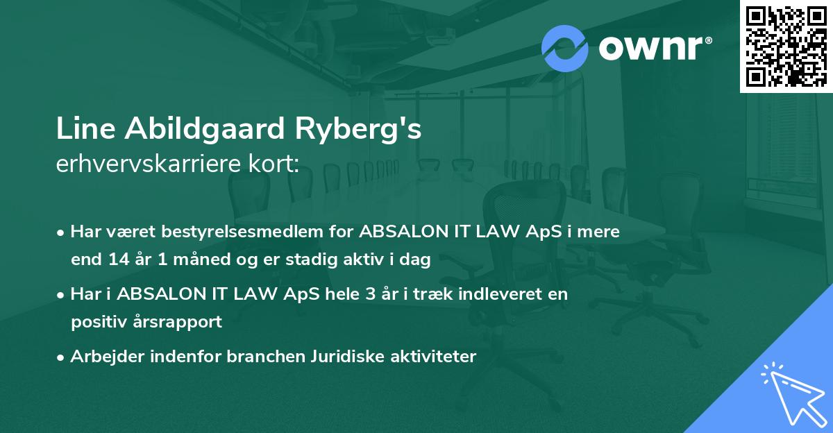 Line Abildgaard Ryberg's erhvervskarriere kort