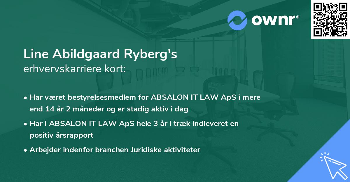 Line Abildgaard Ryberg's erhvervskarriere kort