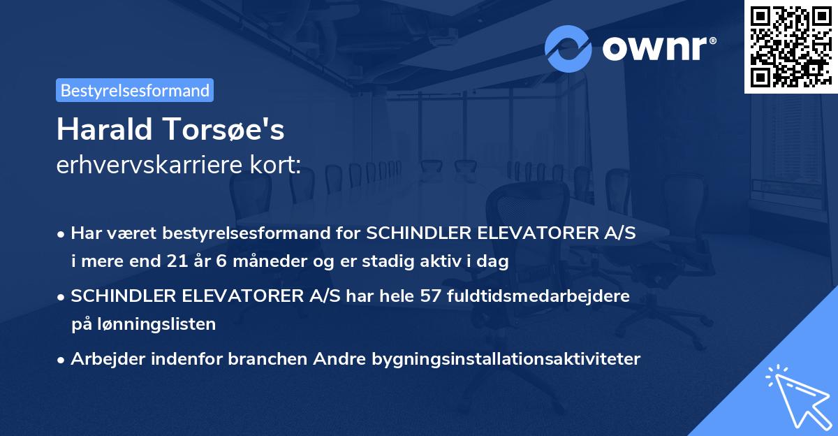 Harald Torsøe's erhvervskarriere kort
