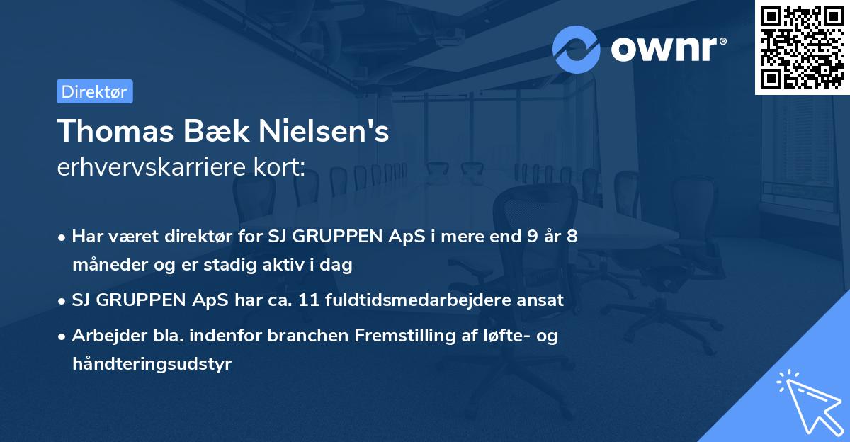 Thomas Bæk Nielsen's erhvervskarriere kort