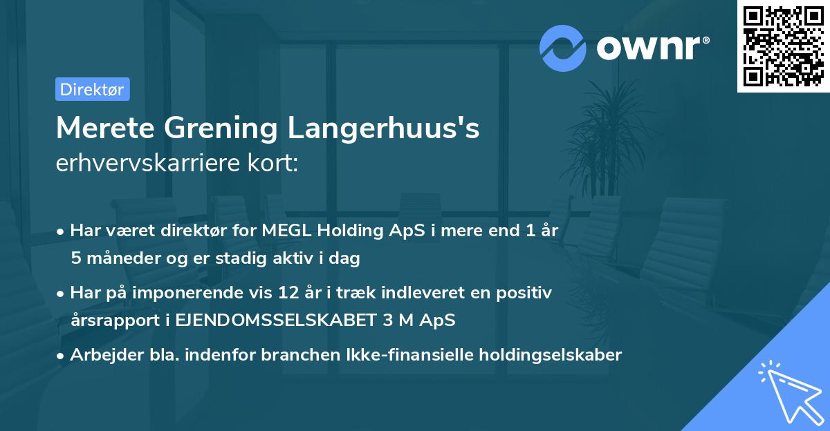 Merete Grening Langerhuus's erhvervskarriere kort