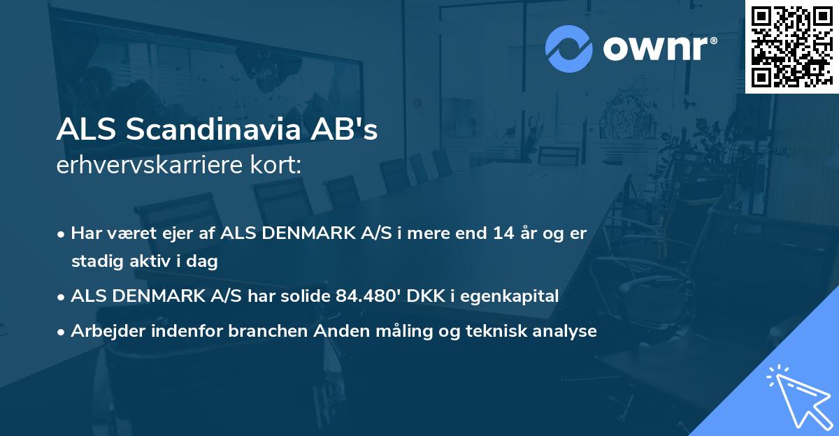 ALS Scandinavia AB's erhvervskarriere kort