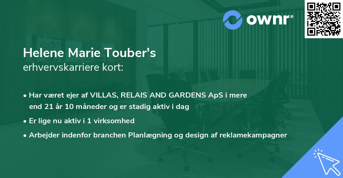 Helene Marie Touber's erhvervskarriere kort