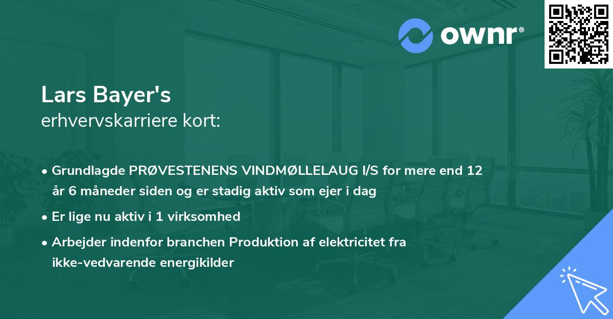 Lars Bayer's erhvervskarriere kort
