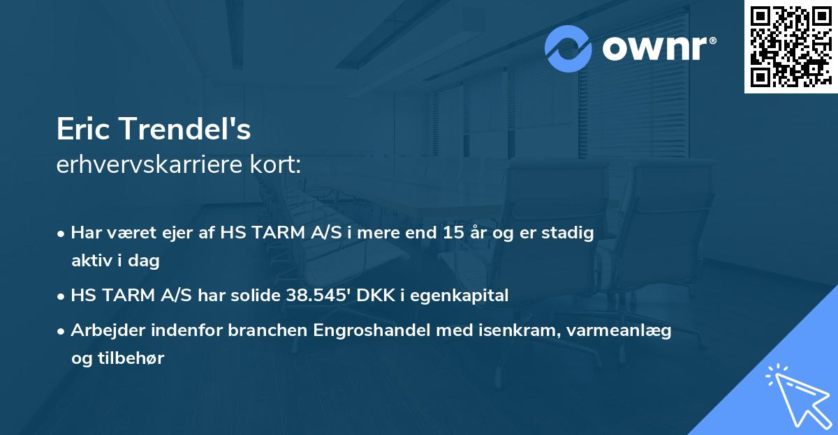 Eric Trendel's erhvervskarriere kort