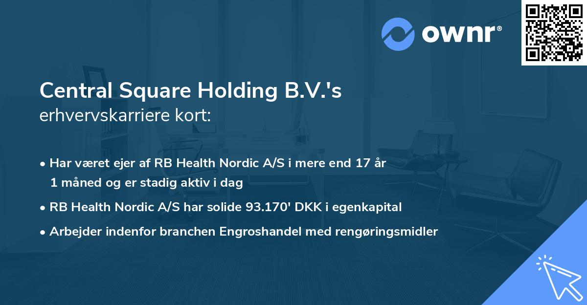 Central Square Holding B.V.'s erhvervskarriere kort